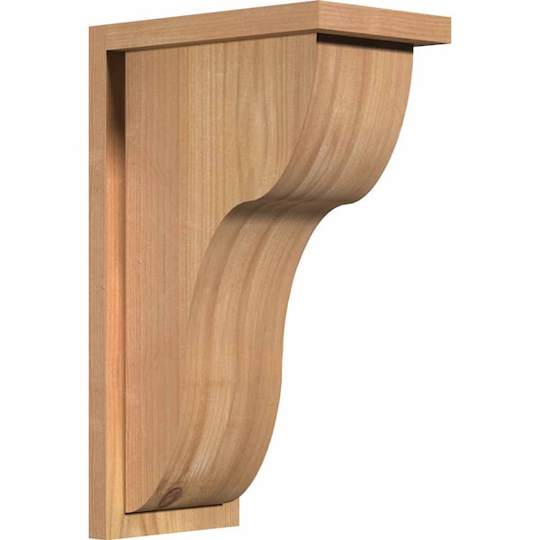 Ekena Millwork Carmel Smooth Corbel w/Backplate, Western Red Cedar, 7 1/2"W x 12"D x 20"H COR08X12X20CAR01SWR - main